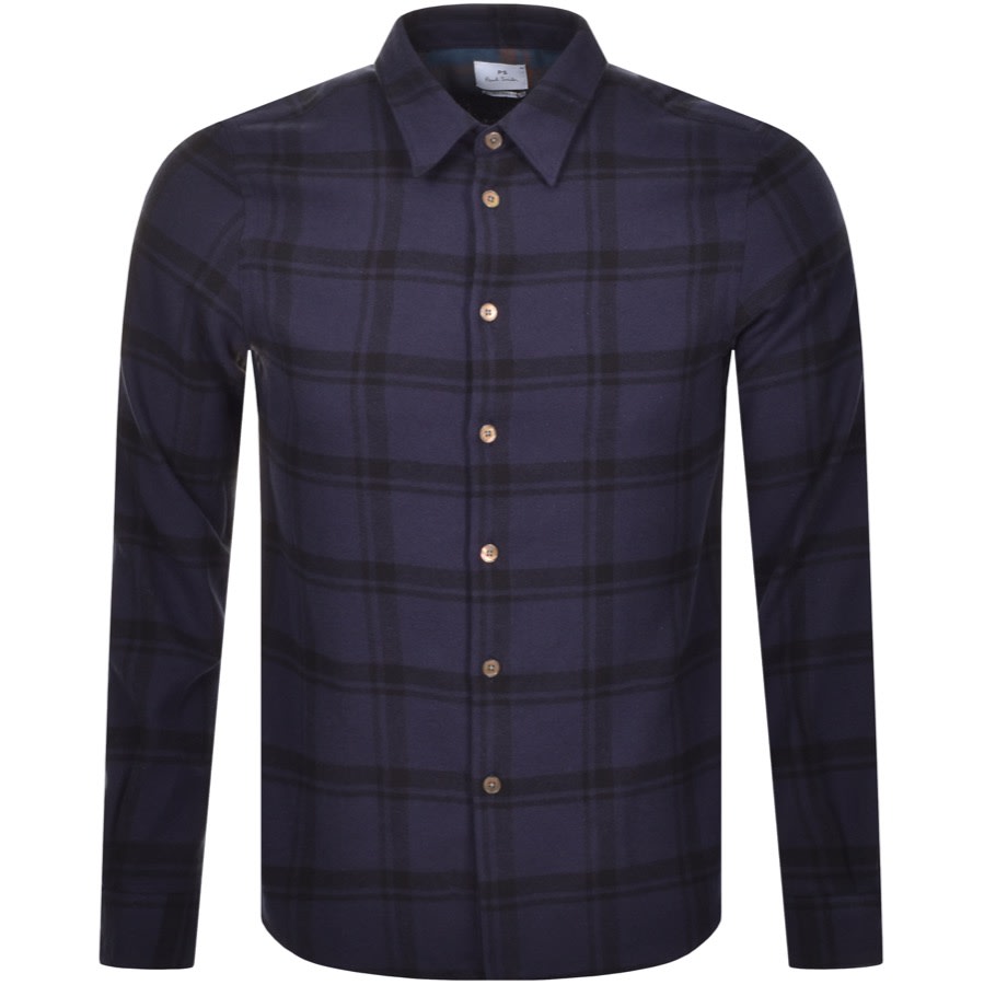Alternative Image for ProductPS By Paul Smith Long Sleeved Check Shirt Navy1